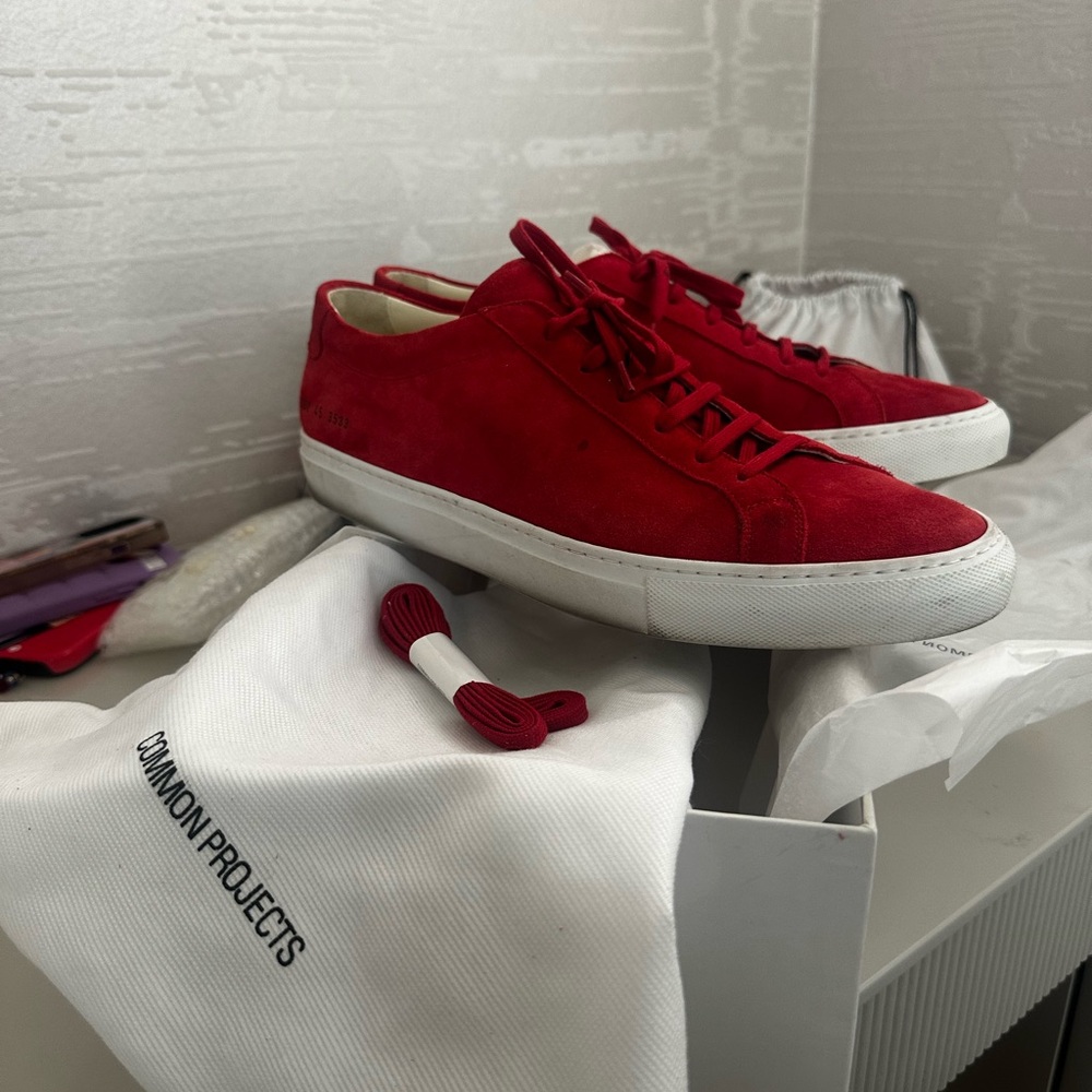Common Projects Men's Red Sneakers